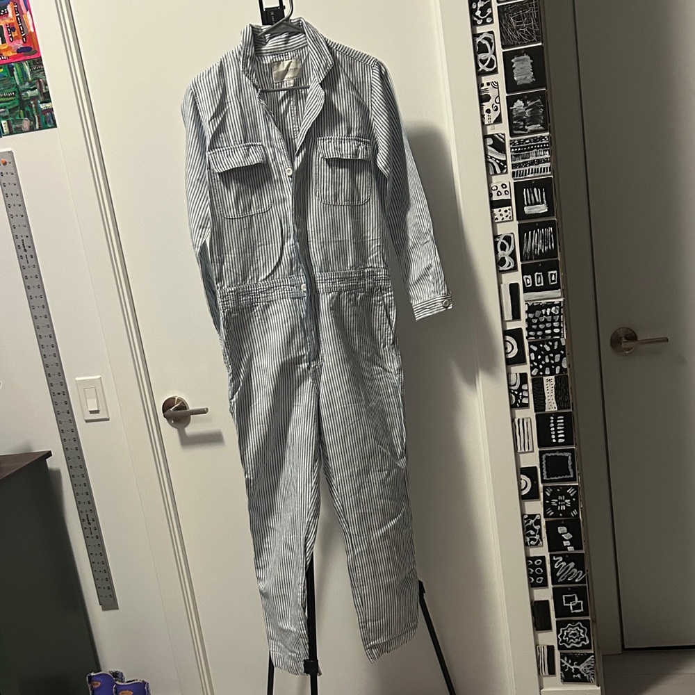 Lucky Brand Blue and White Striped Shirt